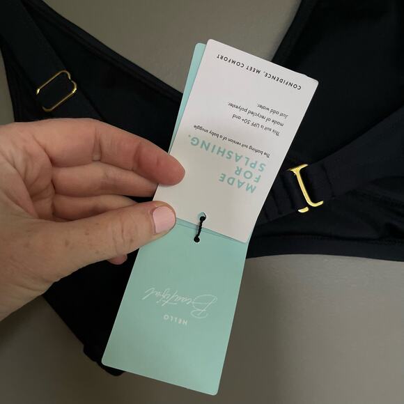 NWT KINDRED BRAVELY Crossover Maternity & Nursing Bikini Top Black Size Large‎ - Picture 15 of 16